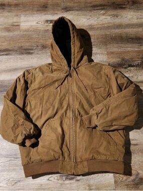 Wolverine Brown Hooded Lightweight Shirt Jacket